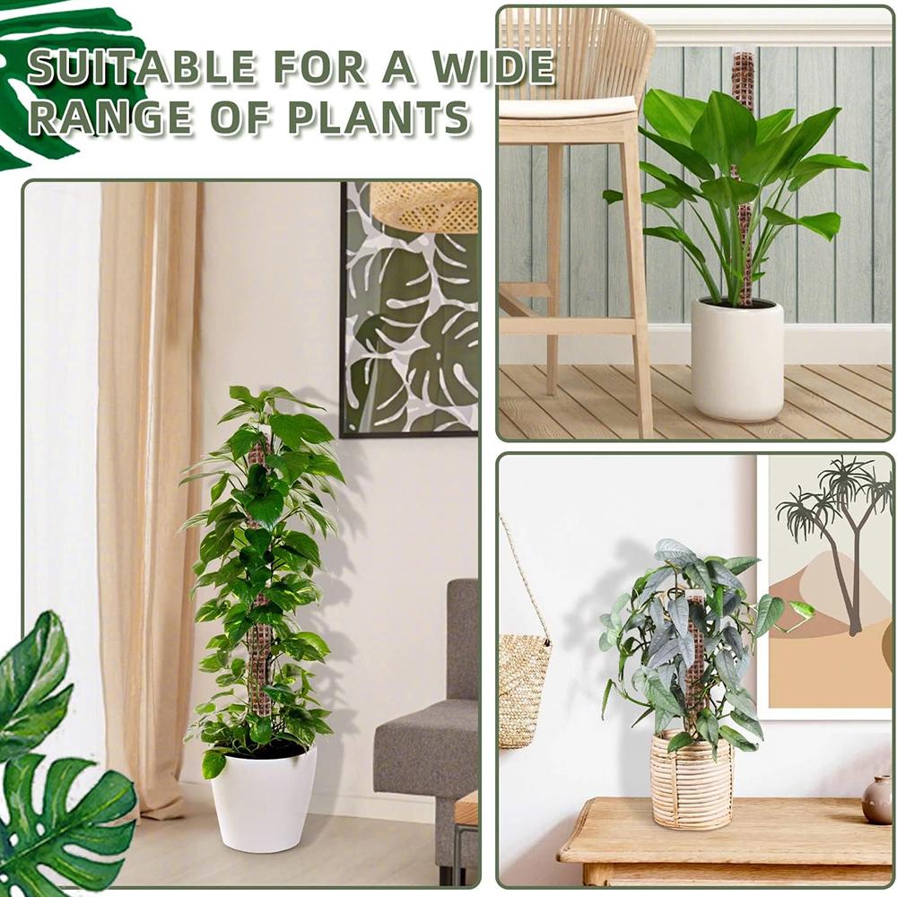 Moss Pole for Climbing Plants Monstera Indoor Plant Supports Plastic Moss Stick Plant Stake for Garden Extension Aid Climbing