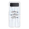 Transparente Handyhülle für Samsung Galaxy Z Flip 3 4 5 6 7 Harte Falt-PC Z Flip3 Flip4 Hülle Sardinen Wasserprodukt
