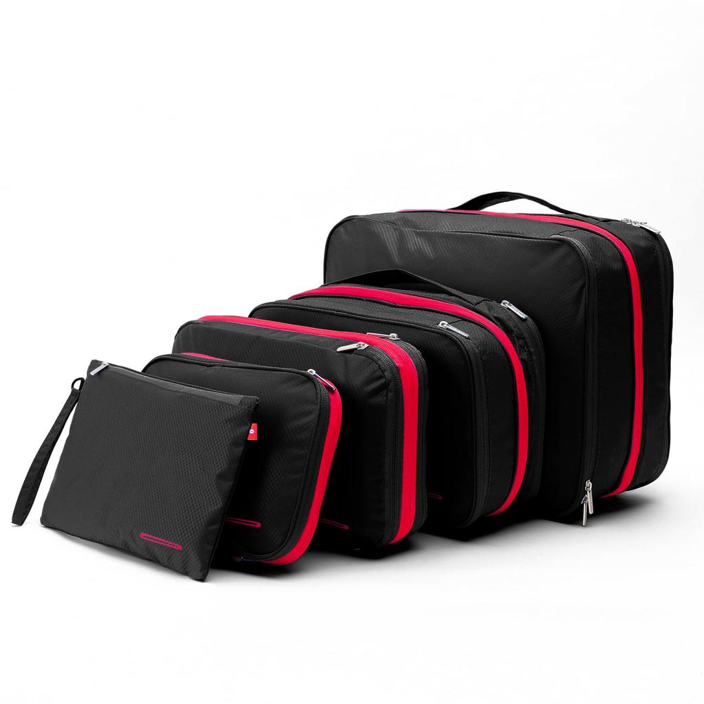 Bee Nesting Compression Bags, Waterproof Travel Pouches for Travel, Expandable Zipper Clothes Storage, Space-Saving, Two Storage Compartments,