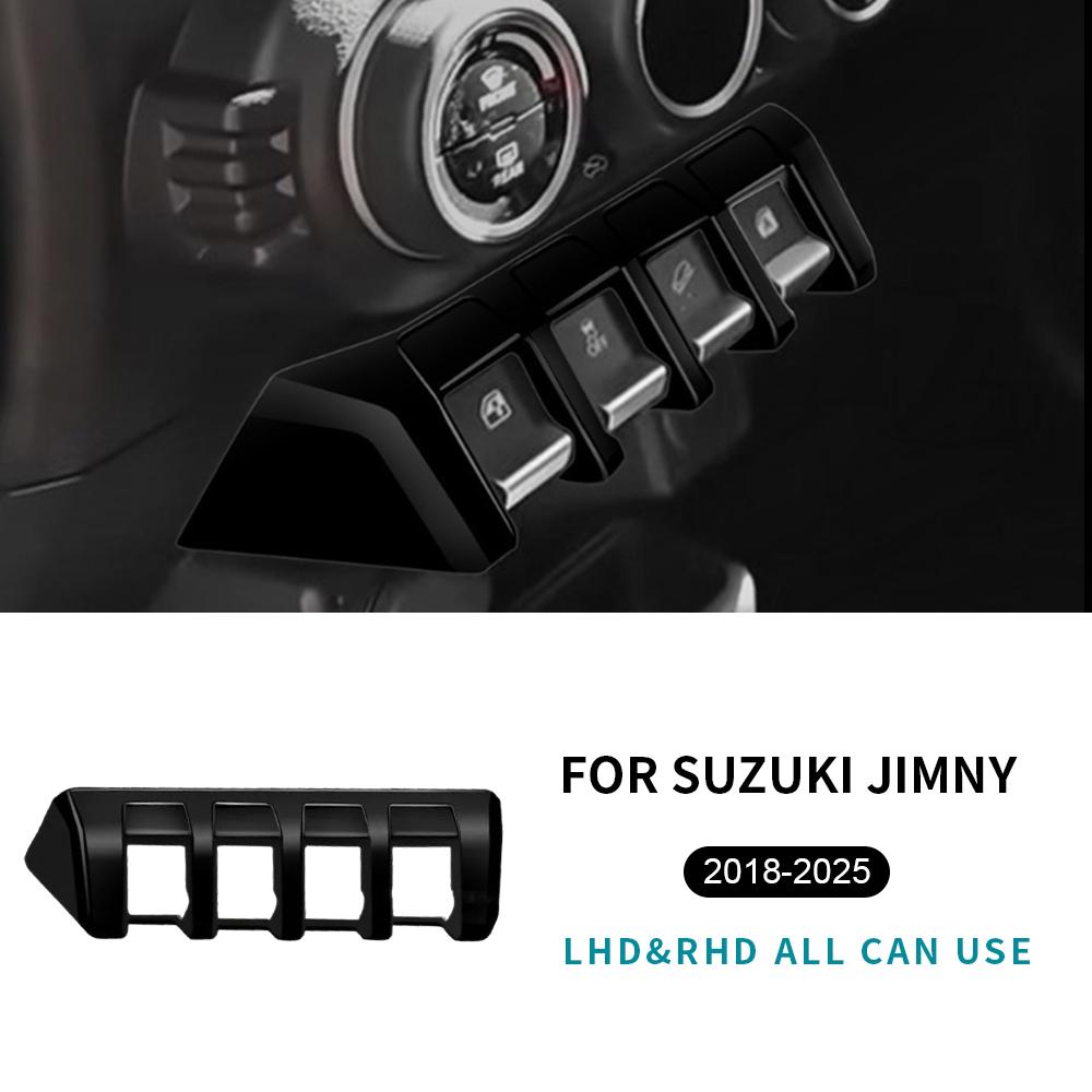 Car Window Control Panel For Suzuki Jimny 2018-2025 Auto Windows Lifter Switch Button Protective Cover Trim Interior Accessories