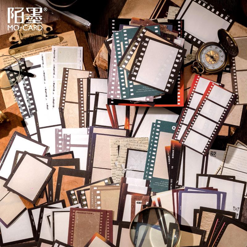 Memo Pad Note Material Pack Memories Prologue Series Vintage Handbook DIY Decoration Stickers 100 Pieces In 4 Styles Kawai
