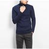 Spring and Autumn Men's Knitwear Korean Version Slim Fitting High Neck Pullover Warm Fried Dough Twists Sweater Casual Bottoming Sweater Top