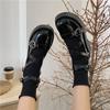 Mode Damen Loafer Süße Lolita Schuhe Plateau Rundkopf Dicker Absatz Kreuzverband Kawaii Schuhe Cosplay Mary Jane Schuhe Herzschnalle