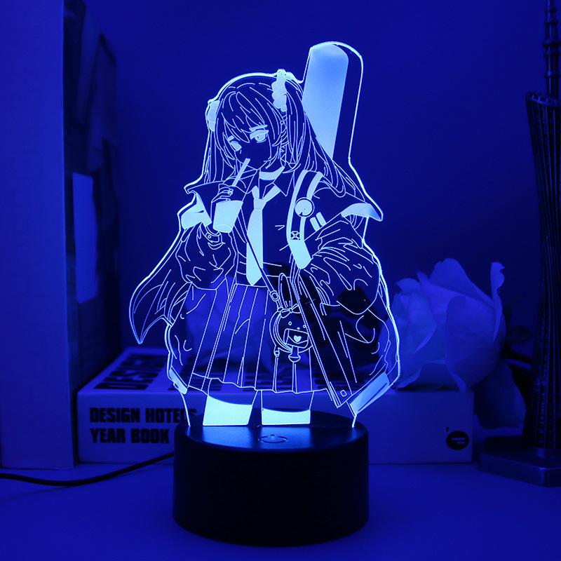 Hatsune Miku Led Night Lights Anime Harajuku Charging Glowing Lamp Home Bedroom Decoration Cartoon Acrylic Desk Lamp Kids Gift