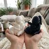 3D Printed Girl and Rabbit Sculpture Unique Modern Girl Hugs Rabbit Statue Cute Plastic Bunny Ornaments Crafts Desktop Use