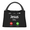 Divine Mercy Insulated Lunch Bags for Camping Travel Jesus Portable Cooler Thermal Lunch Box Women
