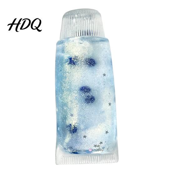 Relaxation Squeeze Toy Clear Glitter Toothpaste Tube Toy Stress Relief Fruit Hand