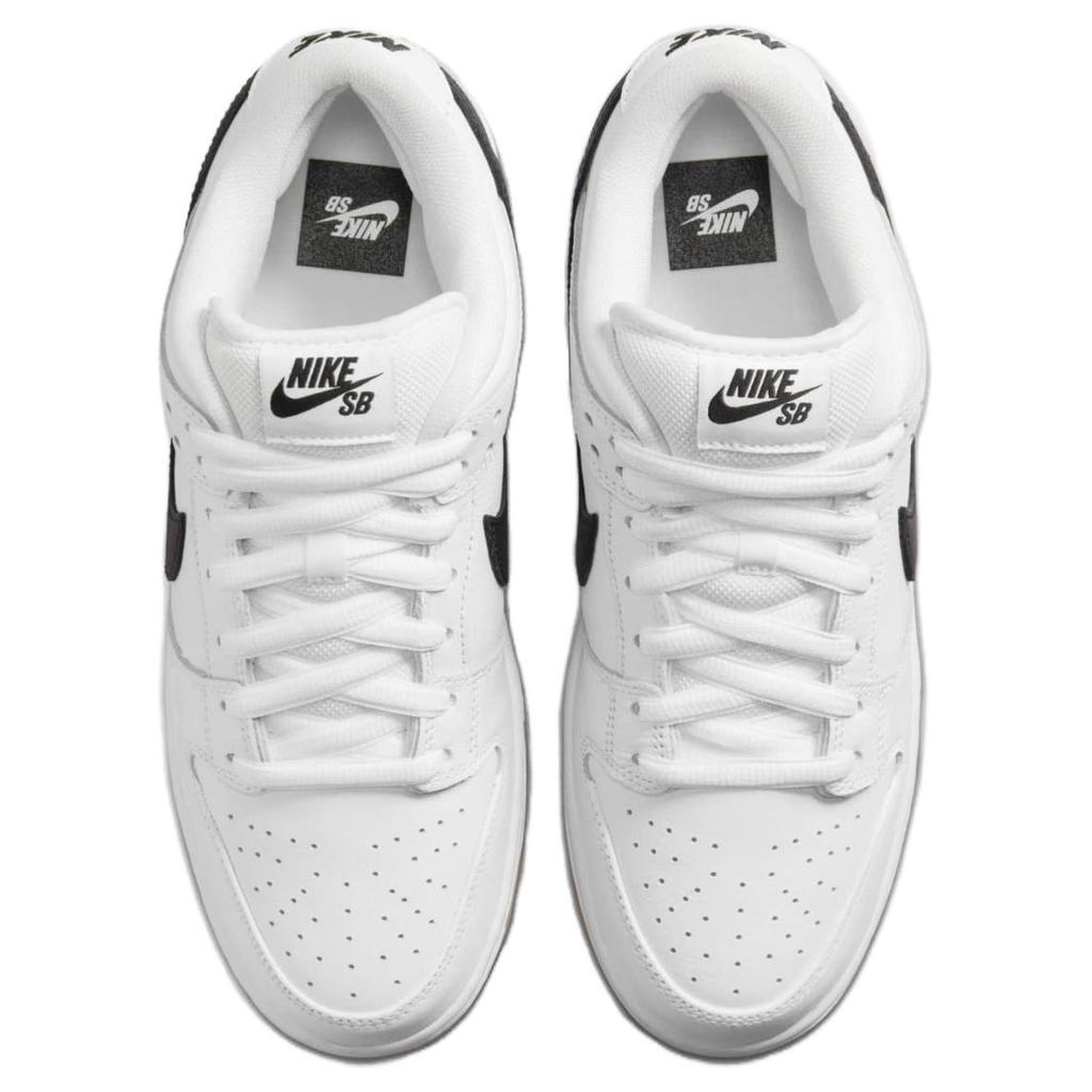 Nike Dunk Low SB Bianco Gomma Sneakers Unisex Nero Gomma-Marrone Chiaro CD2563-101