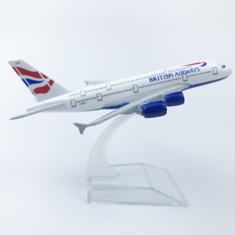 

16cm Alloy Aircraft Model British A380 Collectible With Landing Gear Children s Toy Gift