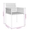 Garden Chairs with Cushions 2 pcs Brown 54 x 61 x 83 cm Poly Rattan