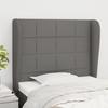 VidaXL Headboard with Ears Dark Grey 103x23x118-128 Cm Fabric3117947