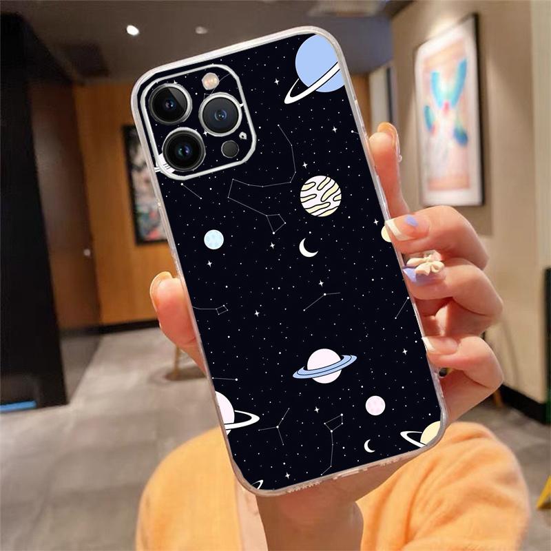 Phone Case For Iphone 17 Pro Max Air 16 15 14 13 Pro Max 15 16 Pro 15Plus Stars Space Astronaut