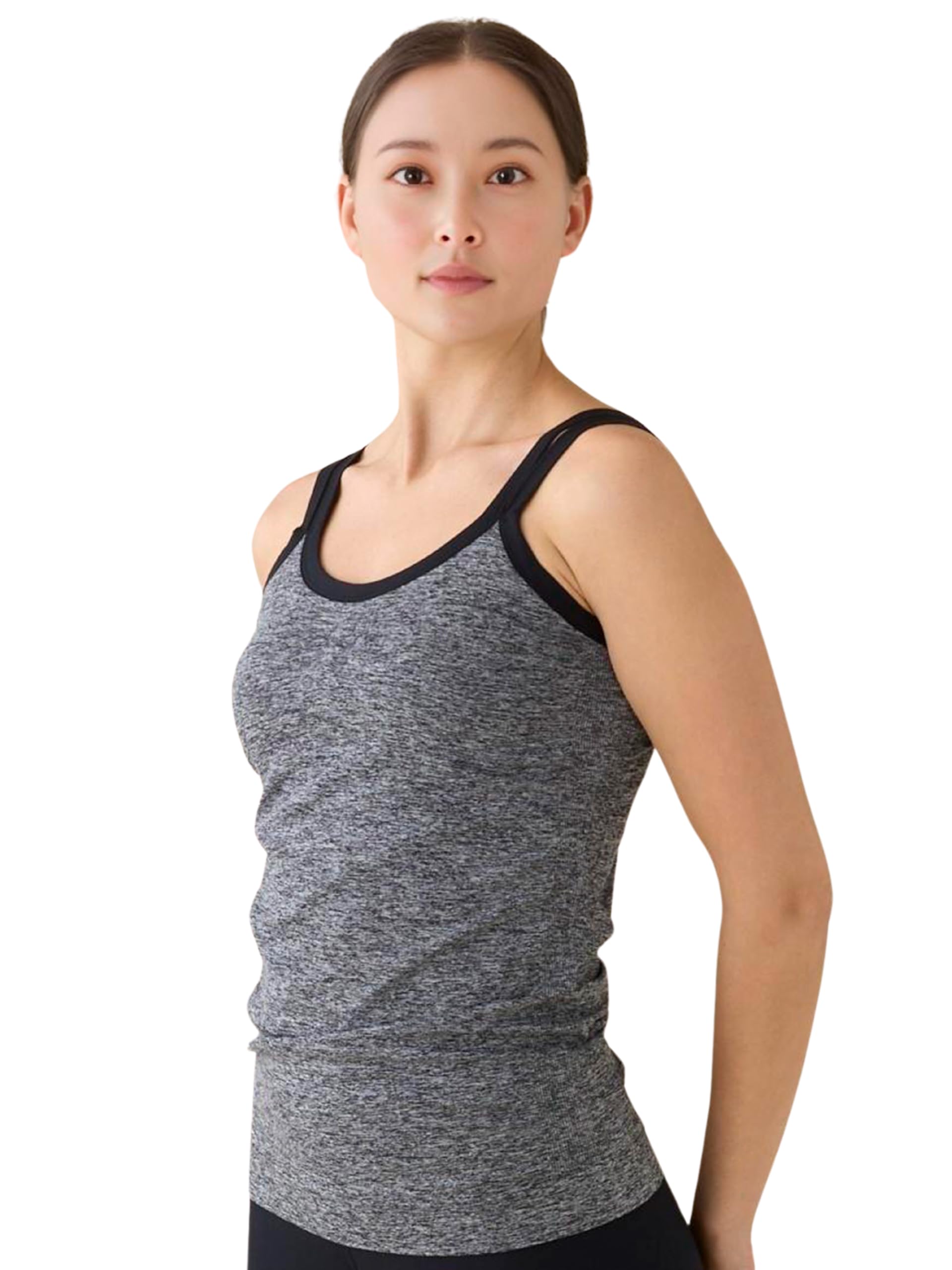 

suria Йога Майка Размер с Вкладышами для Бюстгальтера [Vriksha Cami] Серый, Маленький, (SU-B186) серый