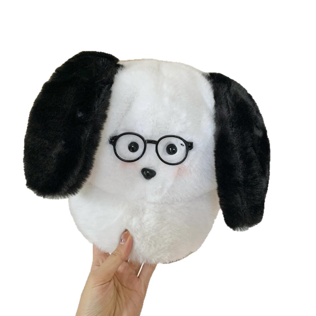 Hat cute puppy ears peaked cap female winter warm cycling plush baseball cap wide brim big face showing small face