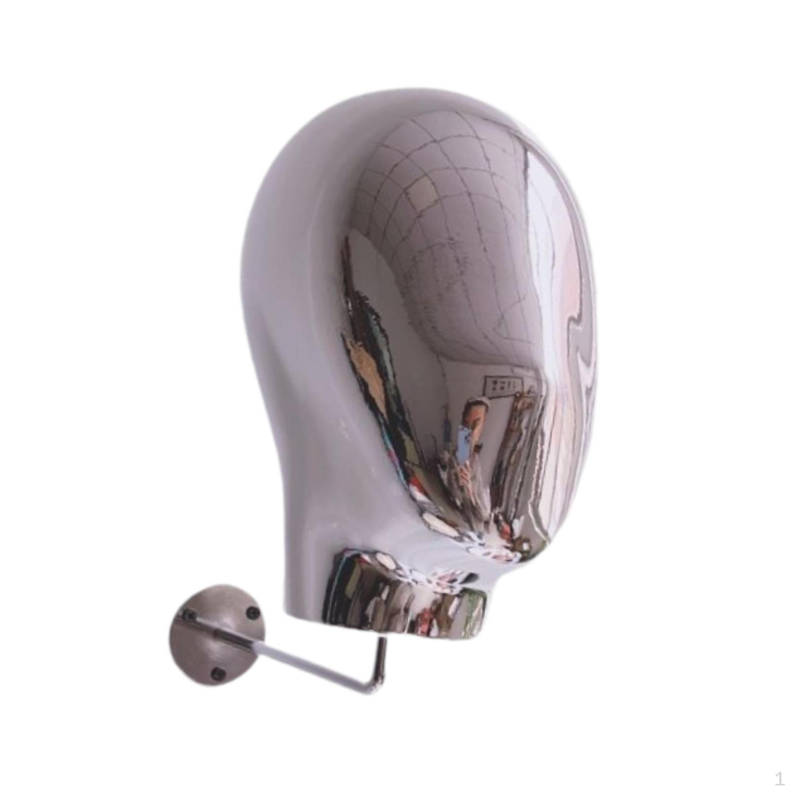 

Mannequin Head Model Hat Holder Display Stand Rack Stable Stylish Multifunctional Manikin Wall серебряный