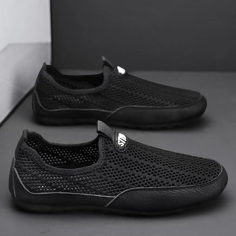 Men's shoes summer breathable mesh thin lazy mesh hollow mesh shoes casual sports soft sole air conditioning shoes