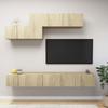 VidaXL 6-piece TV Stand Set, Sonoma Oak Particleboard.
