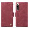 Brieftaschen-Handyhülle aus Nubuk-PU-Leder mit Kartenfächern und seitlicher Schnalle für Sony Xperia 10 IV, Xperia 1 IV, Xperia 5 IV, Xperia 1 V, Xperia 10 V, Xperia 1 III ...