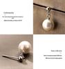 Exquisite Korean Style 999 Pure Silver Pearl Dangle Earrings for Women - Niche Design, High-End Ear Jewelry