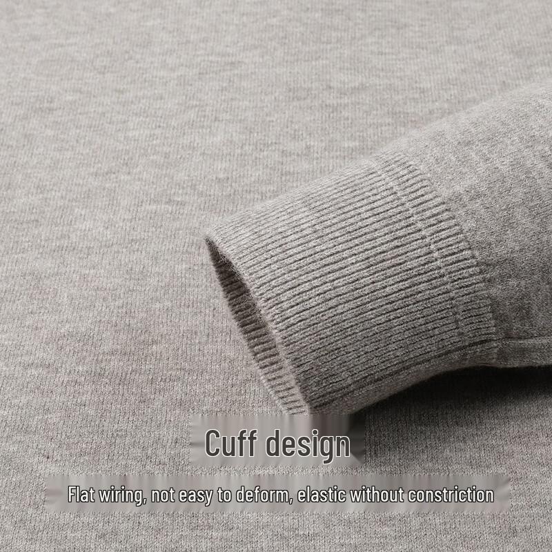 Snowflying Men's Semi-High Neck Wool Sweater