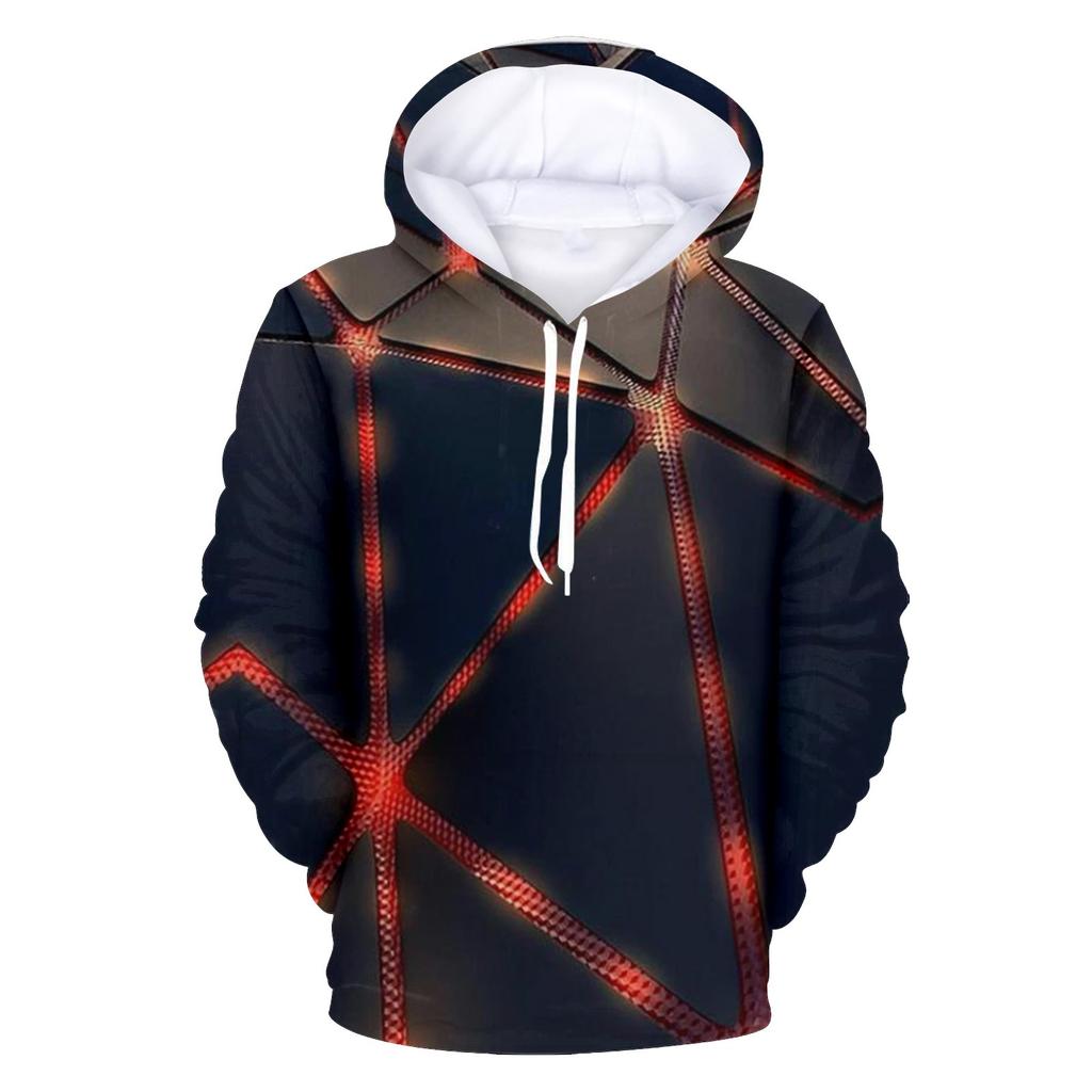 3D Sweater Vortex Print Long Sleeve Hoodie Men's Sportswear