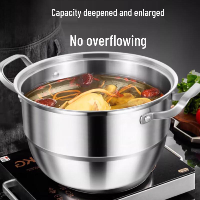 SULIT Thick 316 Stainless Steel Double-Layer Steamer Pot