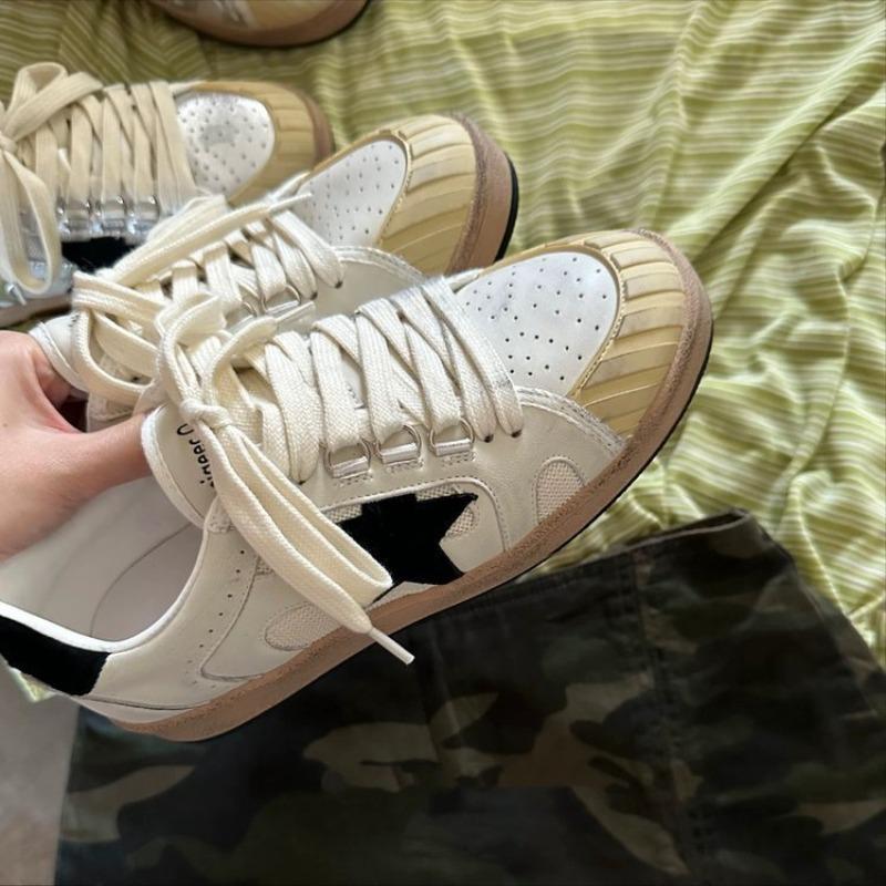 Buty na deskę damskie jesień nowe rekreacyjne sportowe retro outdoor oddychające białe buty buty do biegania