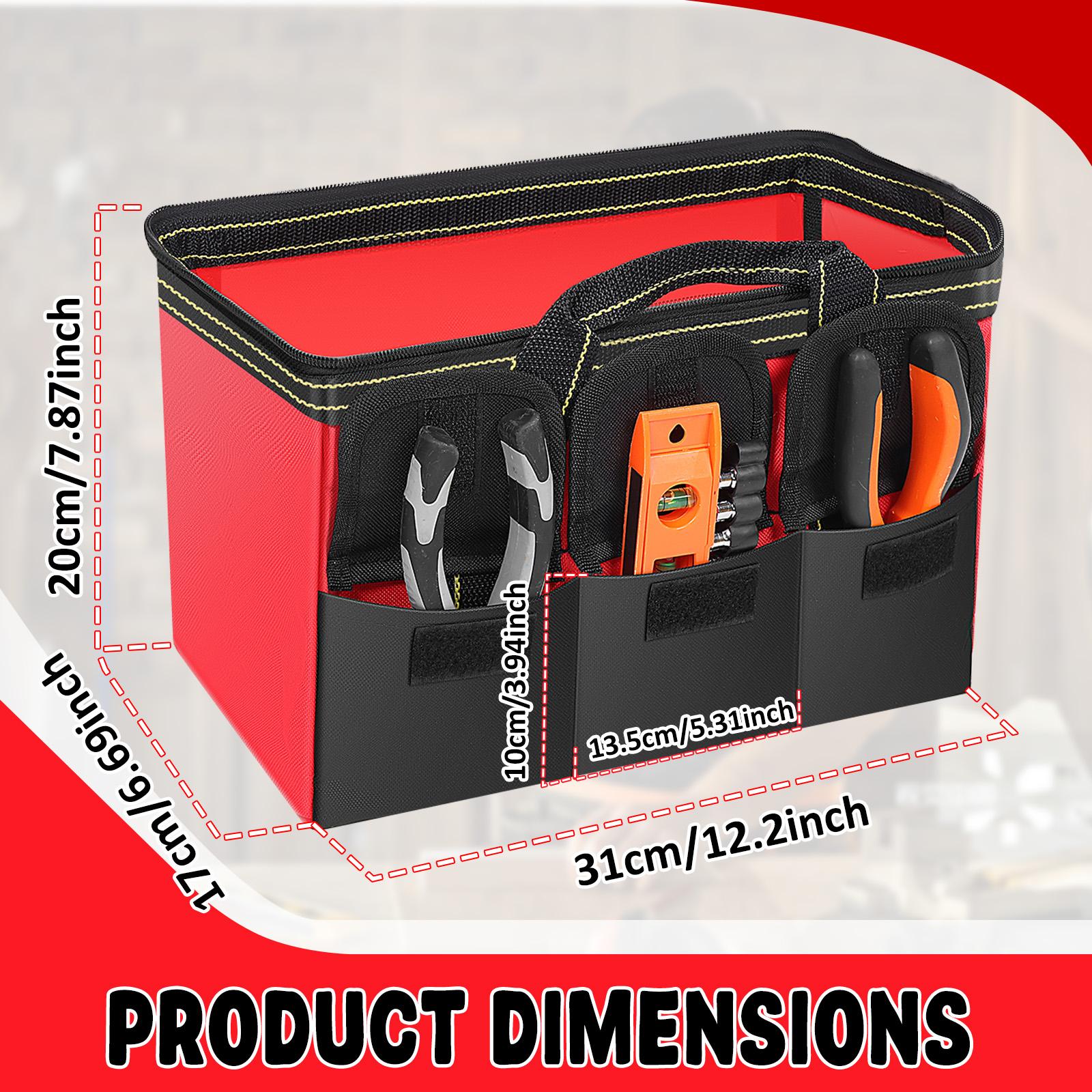 Многофункциональный набор инструментов Сумка для инструментов электрика и сантехника из ткани Оксфорд Многокарманная противоударная сумка для хранения для мастера, плотника