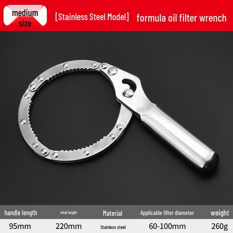 Universal Engine Oil Filter Remover and Installer Tool with Belt Chain