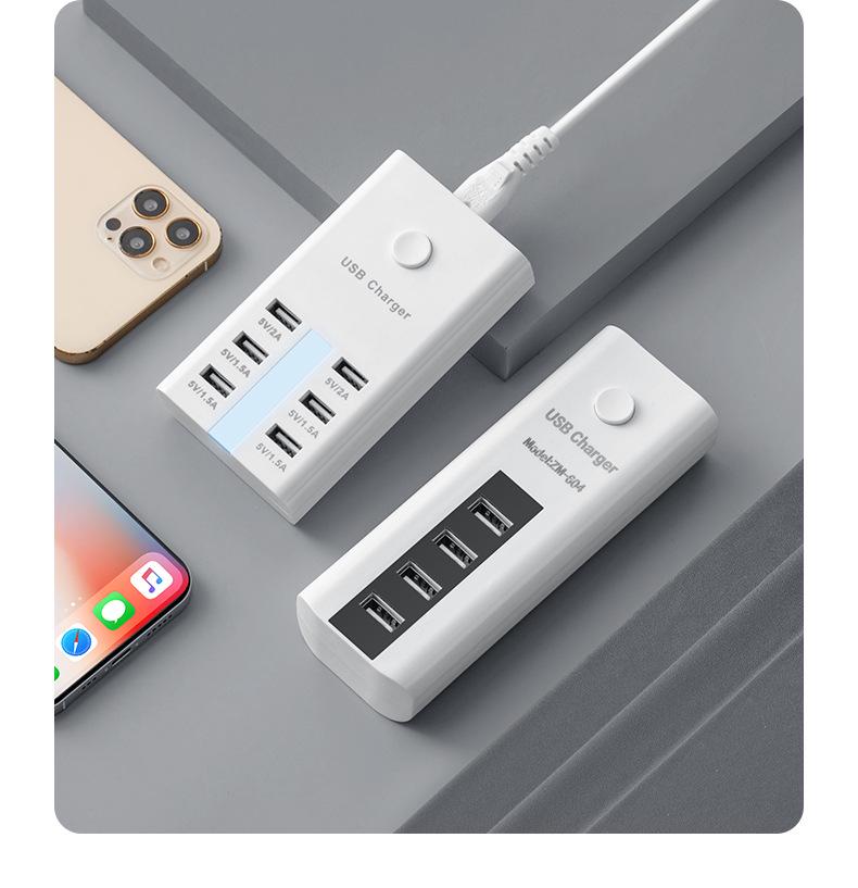 Travel Power Strip with Multi-USB Ports and Extension Cord