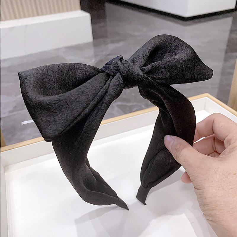 

Korean Princess Style Wide Brim Bow Headband: Elegant, Sweet Hair Accessory
