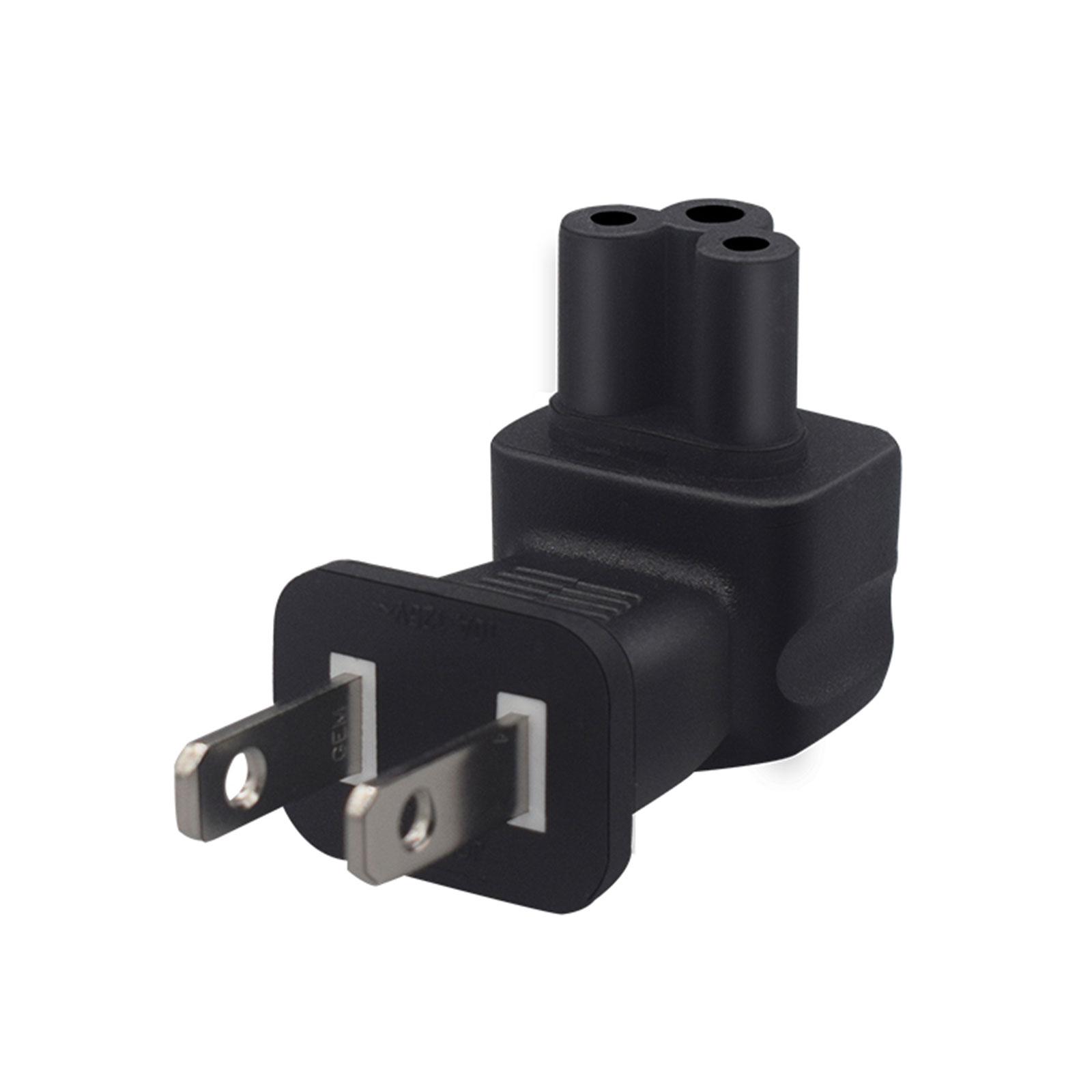 

Two Prong 1-15P Male to IEC320 C5 Female US Standard Outlets PVC Power Adapter Conversion JD18 1