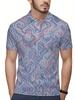 Men's Short-Sleeve Polo Shirt - Flat Digital Print Pattern - Non-Textured - Stylish and Minimalist Short Sleeve, Button-Up, Casual Lapel Polo Shirt,