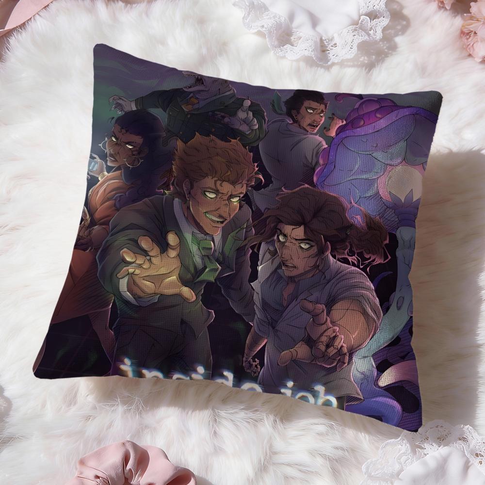 Anime I-Inside JobS Cushion Cover Premium Comfort Reversible Pillow Cove -Two in One Design for Any Room & Car Interior