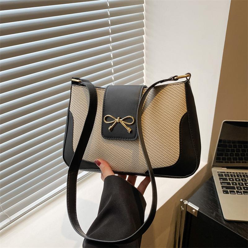 

Летняя новинка большой вместимости, простой темпераментный женский модный повседневный багет на одно плечо, подмышку