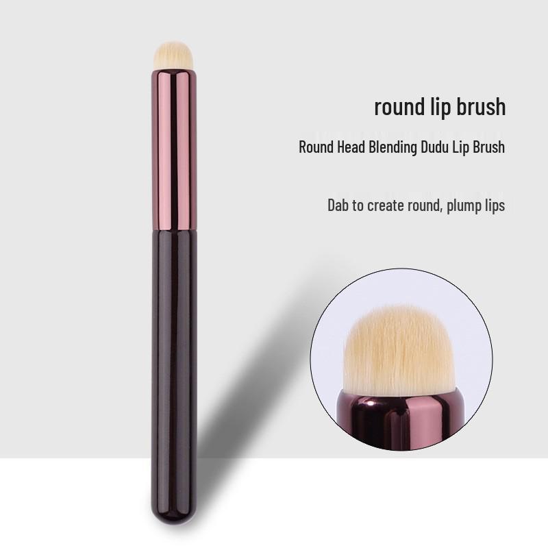Happyrim Blogger-Recommended Round Head Lip Brush - Lipstick, Blending, Concealer, Portable Makeup Tool
