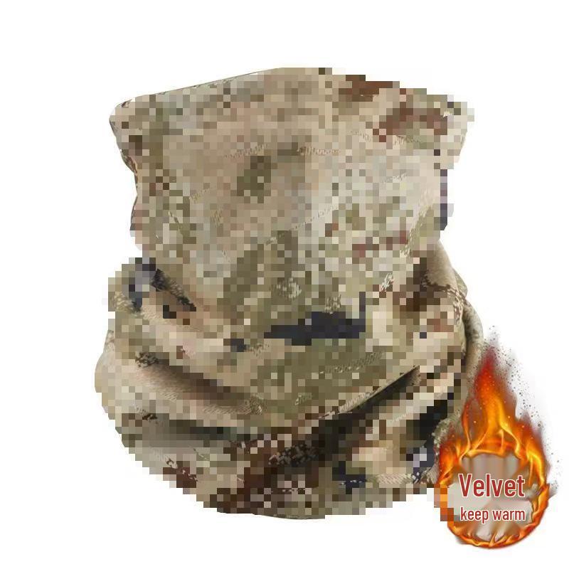 Camouflage Winter Plus Velvet Neck Gaiter: Windproof, Cold & Frost Protection Face Mask Desert Neck Gaiter