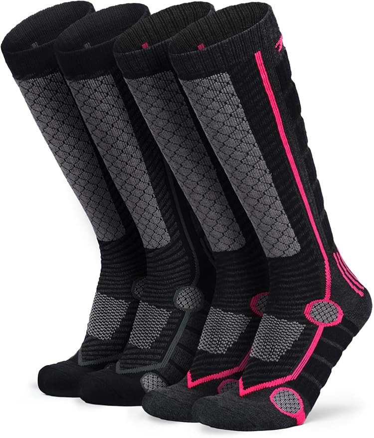 

Tesla Snowboarding and Skiing Set of Winter Compression Sports Outdoor Cold Weather Warm Socks for Men and Socks, 2, Socks, Unisex, Antibacterial,