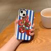Classic Striped Watercolor Tomato Fruit Graphic Art Film Aesthetic Protective Shockproof Bumper Phone Case Cover For iPhone 14 15 16 Pro Max Plus