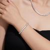 2mm D VVS1 Moissanite Tennis Bracelet Original S925 Silver Plated White Gold with GRA Necklace for Women Man