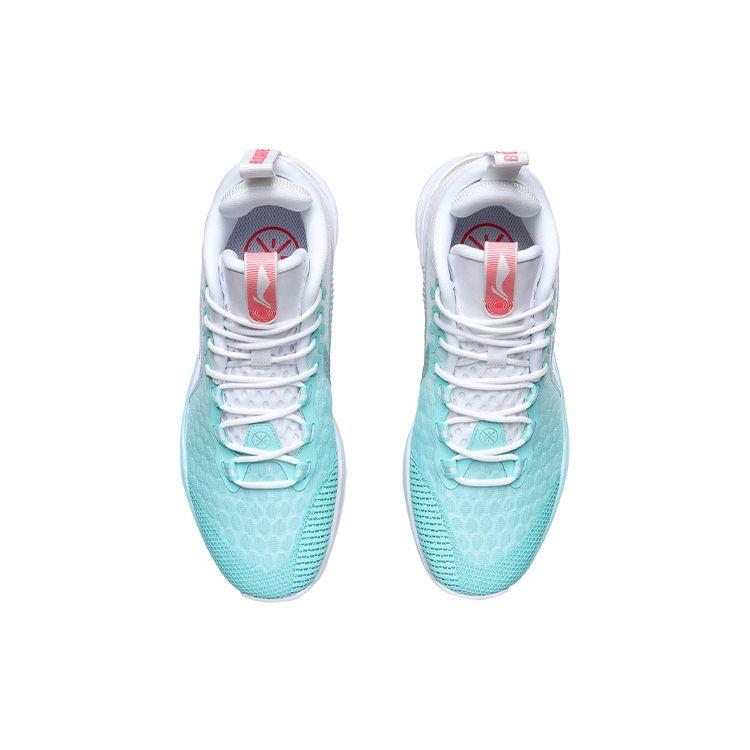Li Ning Phantom 1 Wade Way Shock Absorption Rebound Mid-Top Basketball Shoes Unisex Basketball Shoes Blue White ABPR015-3
