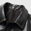 FIRS Men's First Layer Cowhide Leather Lapel Jacket