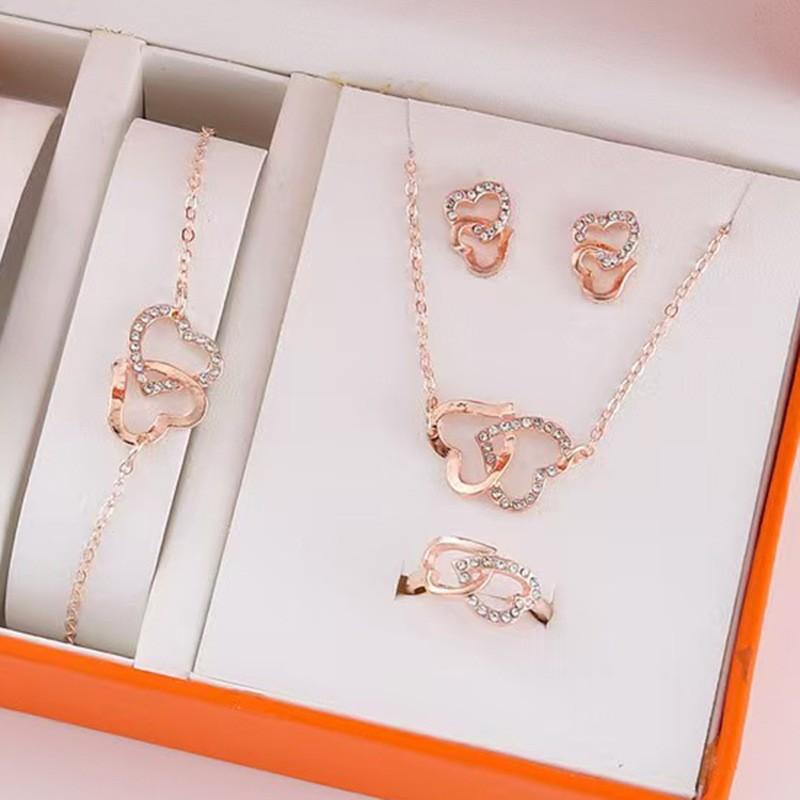 Женский Набор Серьги, Кольца, Браслеты и Ожерелья - Элегантный Набор Аксессуаров белый