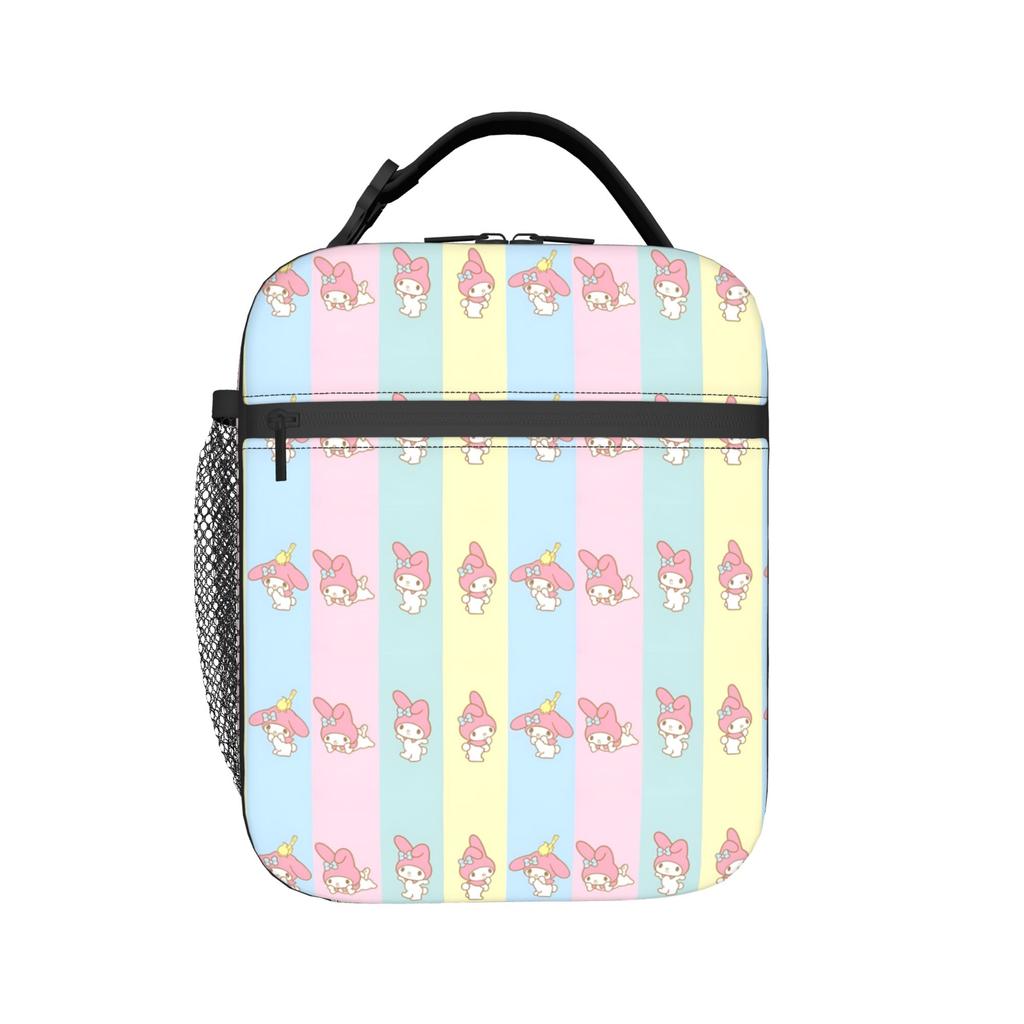 Custom M-Melodies Insulated Lunch Bags for Outdoor Picnic Cute Rabbit Waterproof Cooler Thermal Lunch Box Men Women