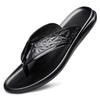 Fashion 2025 New Men Flat Designer Antiskid Slippers Luxury Brand Genuine Leather Walking Shoes Breathable Comfy Indoor Outdoor Slippers