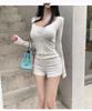 Korean Fashionista Feminine High-Waist Bodycon Casual Shorts