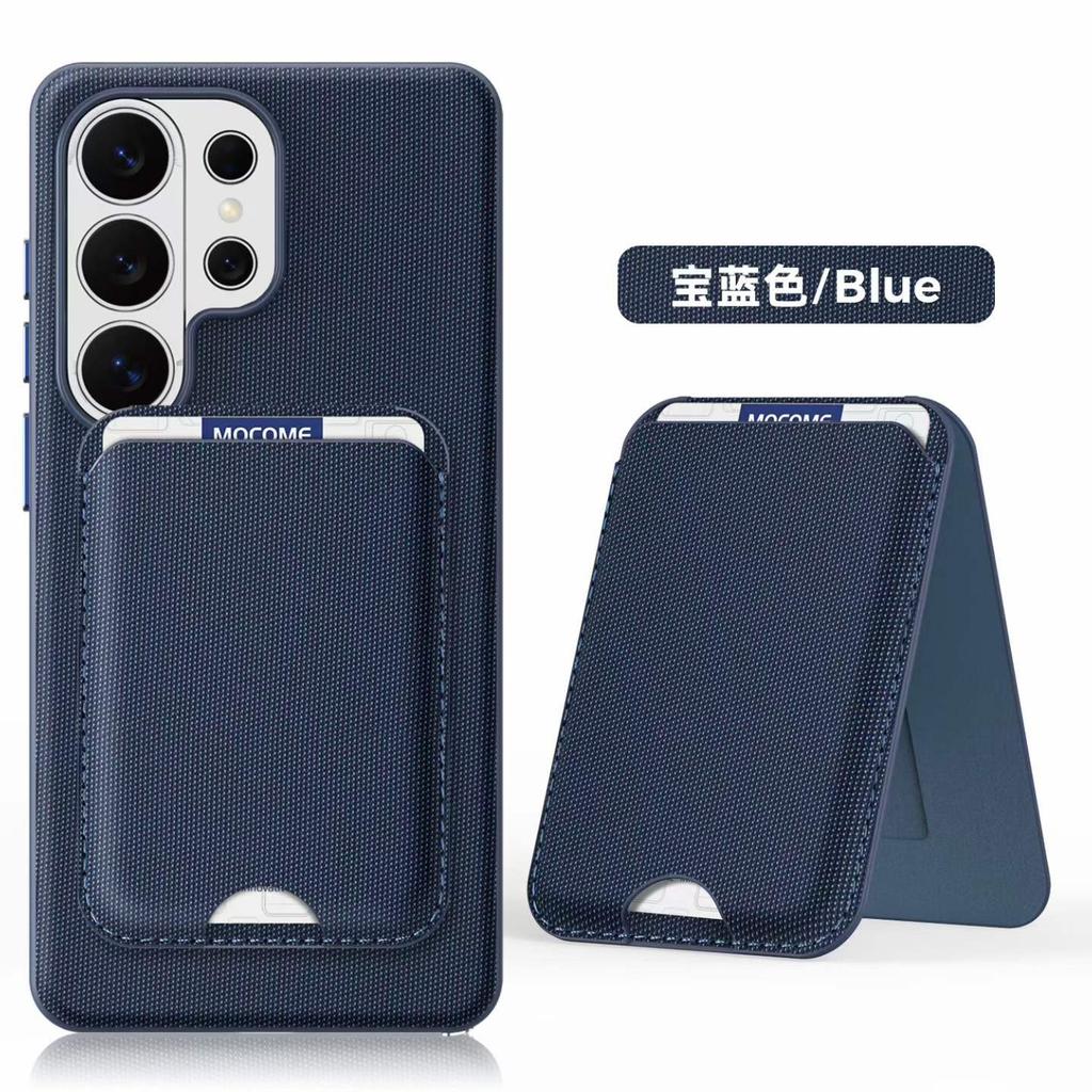 Original Tech Woven Magnetic Card Holder Leather Case for Samsung Galaxy S26 Ultra S25 S24 for Magsafe Charging Protect Cover