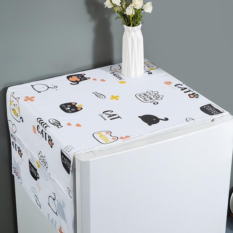 

1 шт. Водонепроницаемый Домашний Декор Защита от Пыли для Холодильника Многоразовый Цветная Печать Милые Принты ПЕВА Кухня 130x55см 130x55