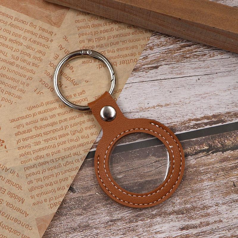 Badge Decision Coin Storage Keychain Leather Case 30-38mm Commemorative Coin Protective Case