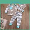 Adorable 3pcs Newborn Toddler Baby Boys Deer Outfit Set T-shirt Pants Hat